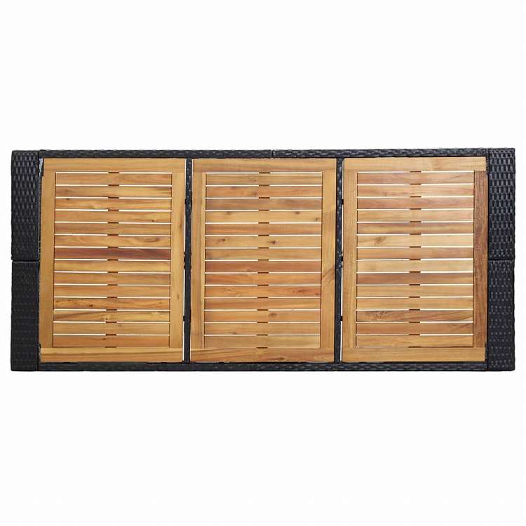 vidaXL 屋外バー7点セット クッション付き ポリラタン製 ブラック家具 アウトドア家具 屋外家具セット(代引不可)