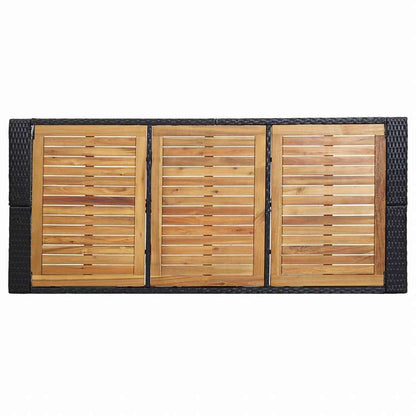 vidaXL 屋外バー7点セット クッション付き ポリラタン製 ブラック家具 アウトドア家具 屋外家具セット(代引不可)