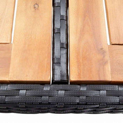 vidaXL 屋外バー7点セット クッション付き ポリラタン製 ブラック家具 アウトドア家具 屋外家具セット(代引不可)