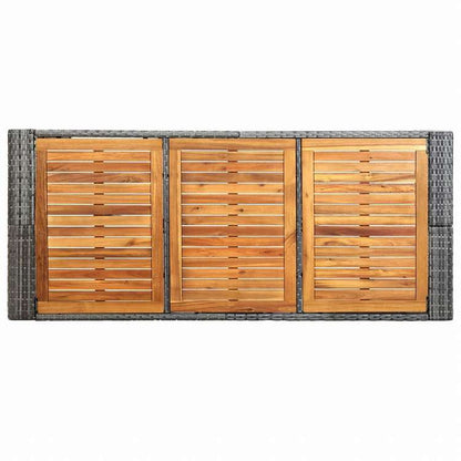 vidaXL 屋外バー7点セット クッション付き ポリラタン製 グレー家具 アウトドア家具 屋外家具セット(代引不可)