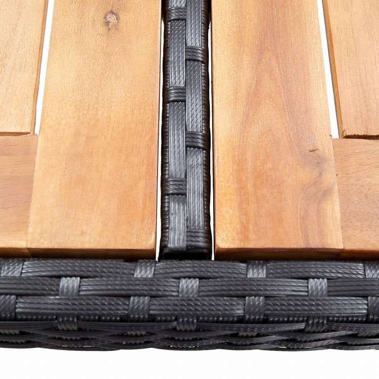 vidaXL 屋外バー5点セット ポリラタン&アカシア材 ブラック家具 アウトドア家具 屋外家具セット(代引不可)