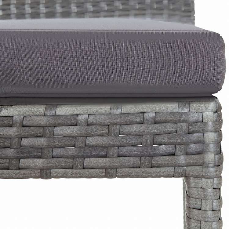 vidaXL 屋外バー5点セット ポリラタン&アカシア材 グレー家具 アウトドア家具 屋外家具セット(代引不可)