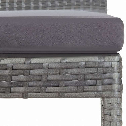 vidaXL 屋外バー5点セット ポリラタン&アカシア材 グレー家具 アウトドア家具 屋外家具セット(代引不可)