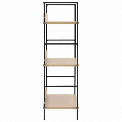 vidaXL 3段 ブックシェルフ オーク 60x27.6x90.5cm エンジニアリングウッド家具 棚 本棚・オープンラック(代引不可)