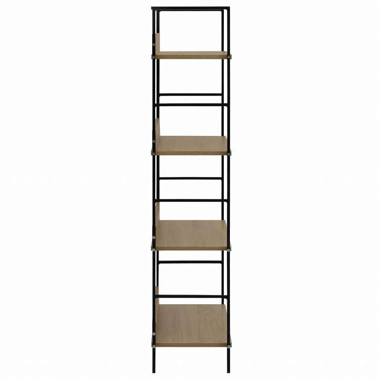 vidaXL 4段 ブックシェルフ オーク60x27.6x124.5cm エンジニアリングウッド家具 棚 本棚・オープンラック(代引不可)