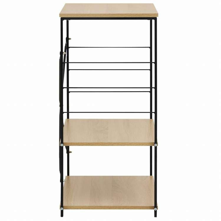 vidaXL 電子レンジキャビネット ブラック&オーク 60x39.6x79.5 cm エンジニアリングウッドホーム&ガーデン キッチン&ダイニング キッチンツール&調理器具 キッチン収納 調理道具ホルダー・ラック(代引不可)