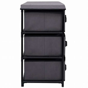 vidaXL 収納キャビネット 引き出し6点付き グレー 55x29x55cm スチール製家具 キャビネット&収納 収納キャビネット・ロッカー(代引不可)