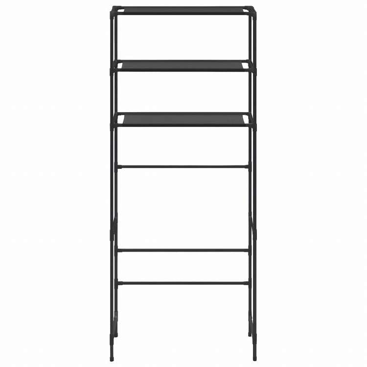vidaXL 洗濯機上収納ラック 3段 ブラック 69x28x169cmホーム&ガーデン バスルーム用品 タオルラック・ホルダー(代引不可)