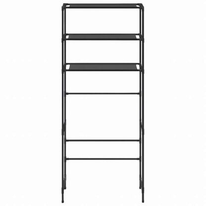 vidaXL 洗濯機上収納ラック 3段 ブラック 69x28x169cmホーム&ガーデン バスルーム用品 タオルラック・ホルダー(代引不可)