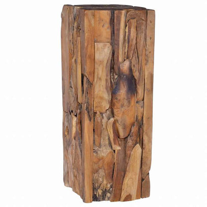 vidaXL サイドテーブル 30x30x80cm チーク無垢材家具 テーブル アクセントテーブル エンドテーブル(代引不可)