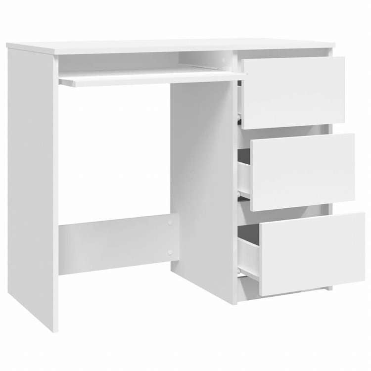 vidaXL デスク ホワイト 90x45x76cm エンジニアリングウッド家具 オフィス家具 デスク(代引不可)