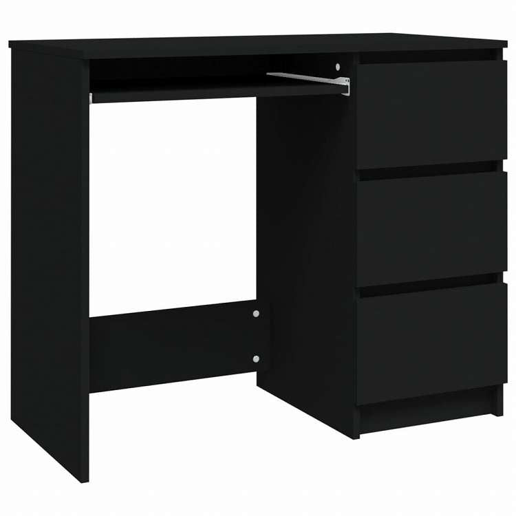 vidaXL デスク ブラック 90x45x76cm エンジニアリングウッド家具 オフィス家具 デスク(代引不可)