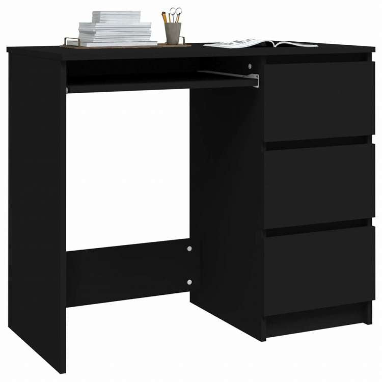 vidaXL デスク ブラック 90x45x76cm エンジニアリングウッド家具 オフィス家具 デスク(代引不可)