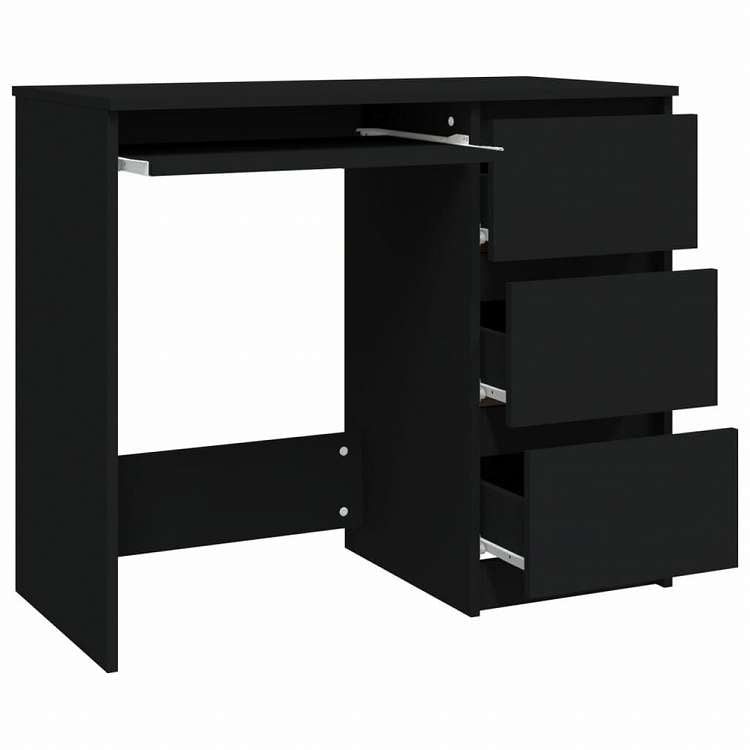 vidaXL デスク ブラック 90x45x76cm エンジニアリングウッド家具 オフィス家具 デスク(代引不可)