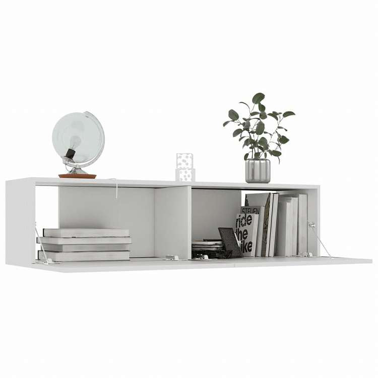 vidaXL TVキャビネット 白色 120x30x30cm エンジニアリングウッド家具 AVラック・テレビ台(代引不可)