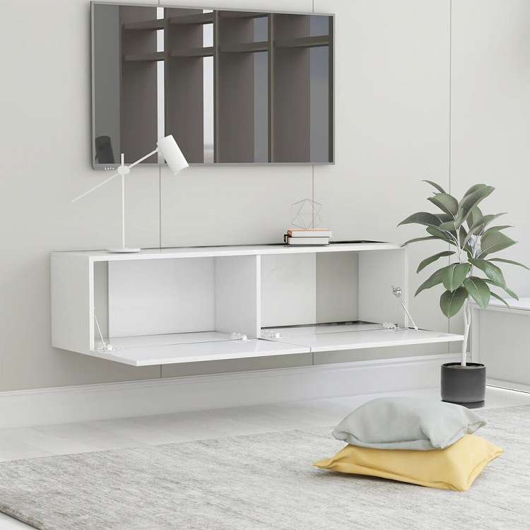 vidaXL TVキャビネット 白色 120x30x30cm エンジニアリングウッド家具 AVラック・テレビ台(代引不可)