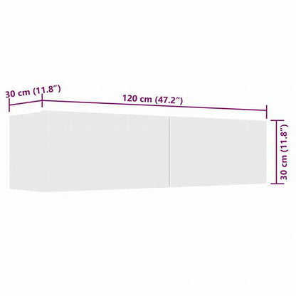 vidaXL TVキャビネット 白色 120x30x30cm エンジニアリングウッド家具 AVラック・テレビ台(代引不可)