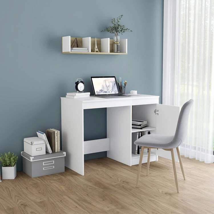 vidaXL デスク ホワイト 100x50x76cm エンジニアリングウッド家具 オフィス家具 デスク(代引不可)