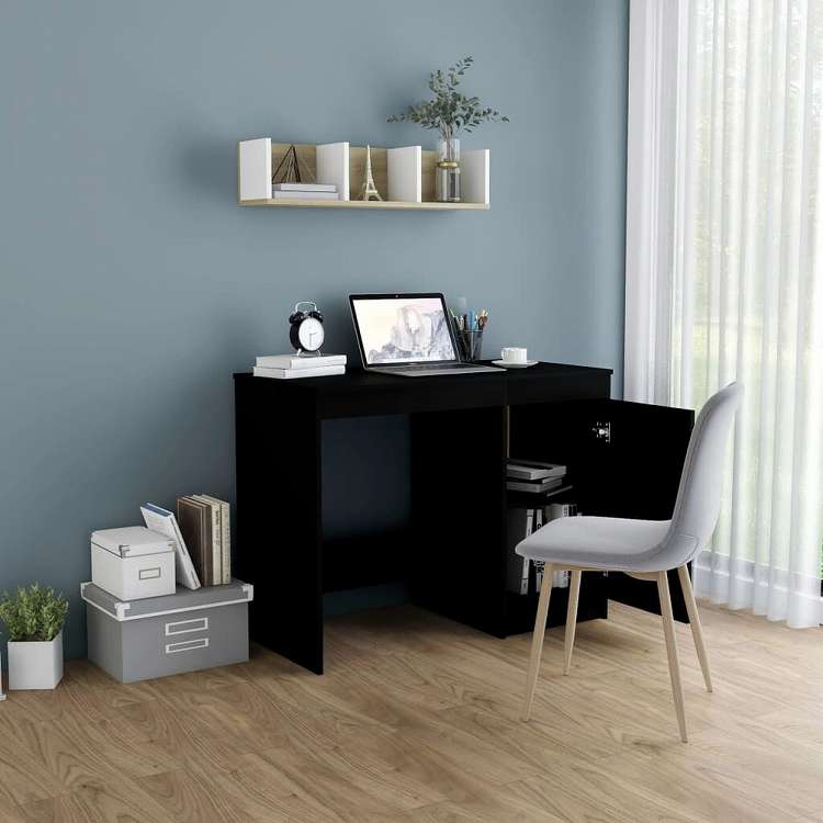vidaXL デスク ブラック 100x50x76cm エンジニアリングウッド家具 オフィス家具 デスク(代引不可)