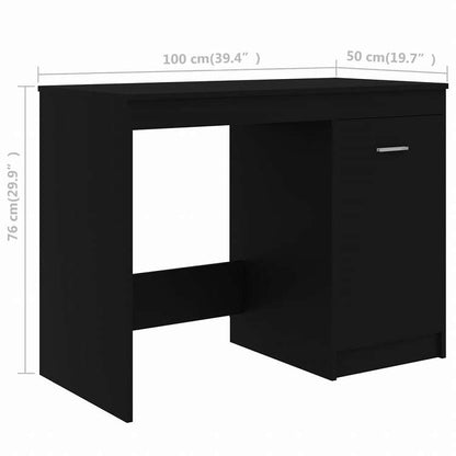 vidaXL デスク ブラック 100x50x76cm エンジニアリングウッド家具 オフィス家具 デスク(代引不可)
