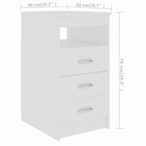 vidaXL 引き出しキャビネット ホワイト 40x50x76cm エンジニアリングウッド家具 キャビネット&収納 収納キャビネット・ロッカー(代引不可)