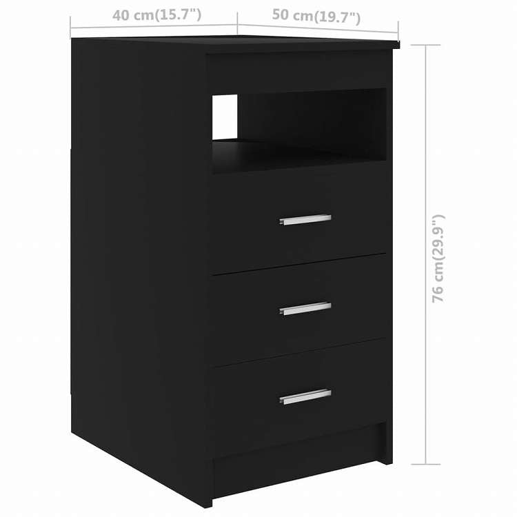 vidaXL 引き出しキャビネット ホワイト 40x50x76cm エンジニアリングウッド家具 キャビネット&収納 収納キャビネット・ロッカー(代引不可)