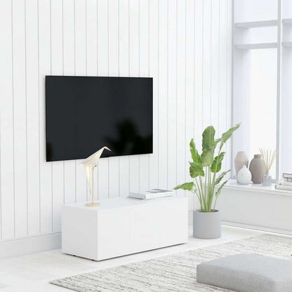 vidaXL TVキャビネット ホワイト 80x34x30cm エンジニアリングウッド家具 AVラック・テレビ台(代引不可)