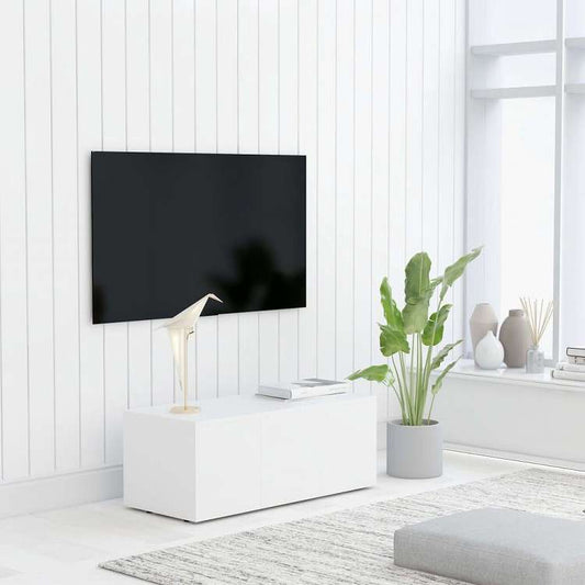 vidaXL TVキャビネット ホワイト 80x34x30cm エンジニアリングウッド家具 AVラック・テレビ台(代引不可)