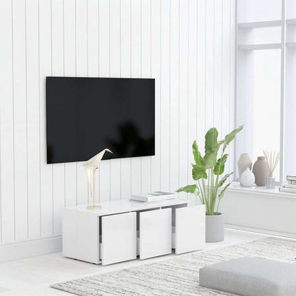 vidaXL TVキャビネット ホワイト 80x34x30cm エンジニアリングウッド家具 AVラック・テレビ台(代引不可)