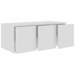 vidaXL TVキャビネット ホワイト 80x34x30cm エンジニアリングウッド家具 AVラック・テレビ台(代引不可)