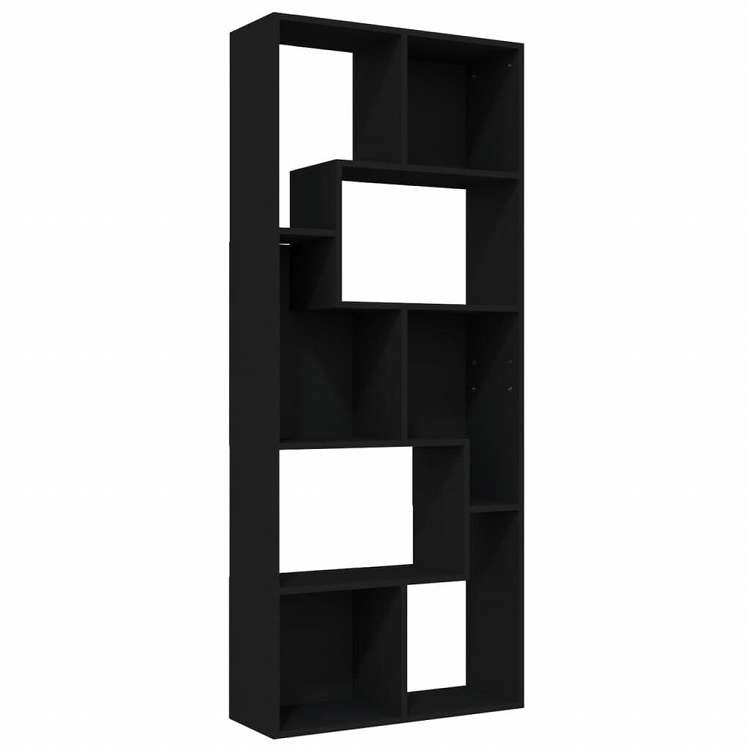 vidaXL ブックキャビネット ブラック 67x24x161cm エンジニアリングウッド家具 棚 本棚・オープンラック(代引不可)