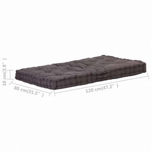 vidaXL パレットフロアクッション 2点 コットン アントラシートホーム&ガーデン デコレーション チェア・ソファクッション(代引不可)