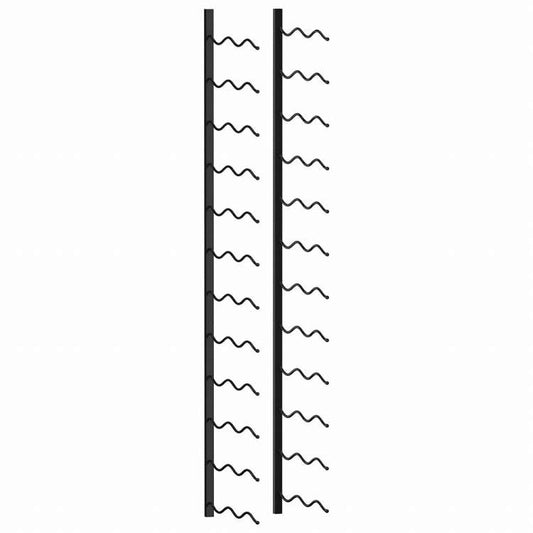 vidaXL 壁掛けワインラック 24本 ブラック 鉄製家具 キャビネット&収納 ワインラック(代引不可)