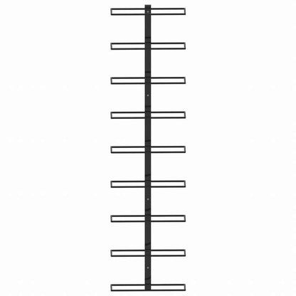 vidaXL 壁掛けワインラック 9本 ブラック 鉄製家具 キャビネット&収納 ワインラック(代引不可)