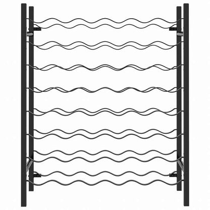 vidaXL ワインラック ボトル48本 ブラック 金属製家具 キャビネット&収納 ワインラック(代引不可)