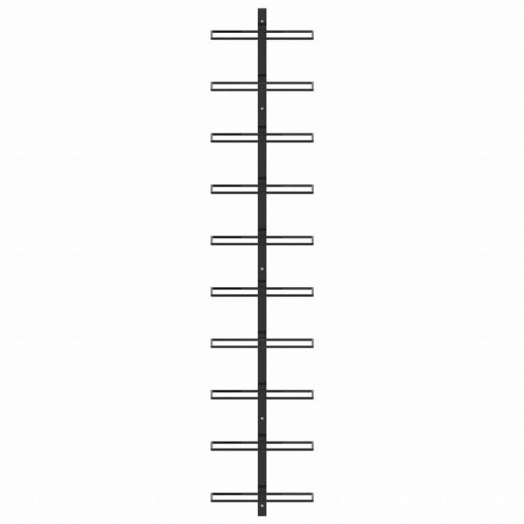 vidaXL 壁掛けワインラック 10本 ブラック 金属製家具 キャビネット&収納 ワインラック(代引不可)