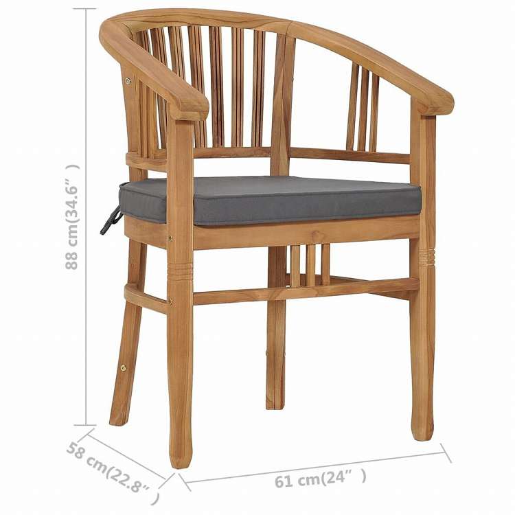 vidaXL ガーデンダイニング3点セット クッション付き チーク無垢材家具 アウトドア家具 屋外家具セット(代引不可)