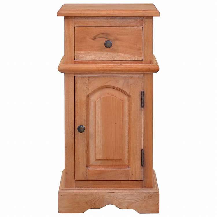 vidaXL ベッドサイドキャビネット マホガニー無垢材家具 テーブル ベッドサイドテーブル(代引不可)