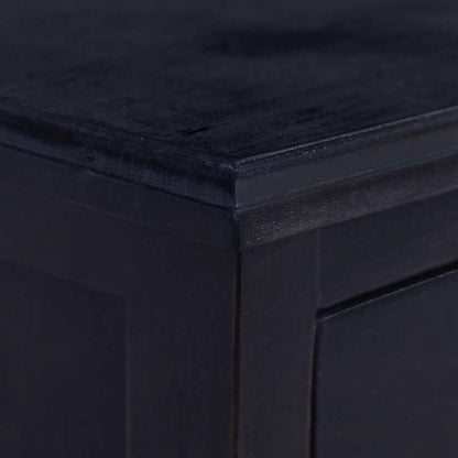 vidaXL ベッドサイドキャビネット ライトブラックコーヒー マホガニー無垢材家具 テーブル ベッドサイドテーブル(代引不可)