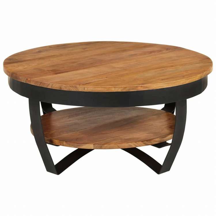 vidaXL コーヒーテーブル 65x65x32cm アカシア無垢材家具 テーブル アクセントテーブル コーヒーテーブル(代引不可)