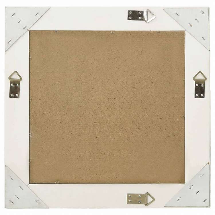 vidaXL ウォールミラー バロック調 50x50cm ホワイトホーム&ガーデン デコレーション 鏡(代引不可)