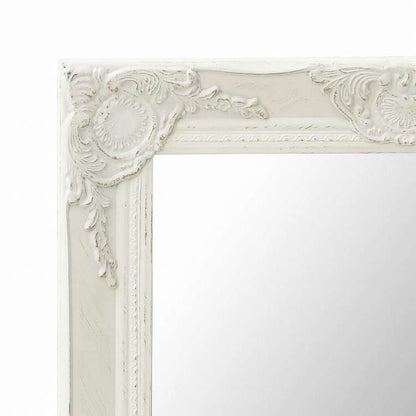 vidaXL ウォールミラー バロック調 50x80cm ホワイトホーム&ガーデン デコレーション 鏡(代引不可)