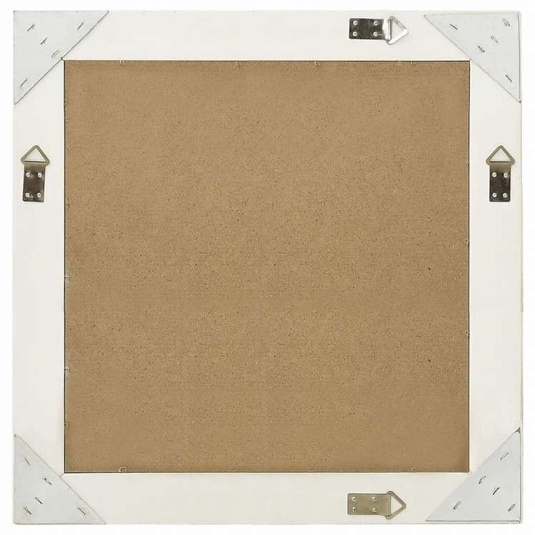 vidaXL ウォールミラー バロック調 60x60cm ホワイトホーム&ガーデン デコレーション 鏡(代引不可)