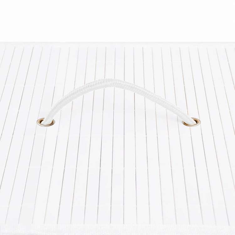 vidaXL 竹製ランドリーバスケット 1セクション ホワイト 83Lホーム&ガーデン 家事用品 ランドリー用品 洗濯かご(代引不可)