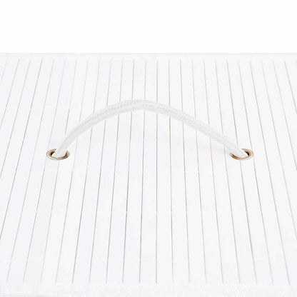 vidaXL 竹製ランドリーバスケット 1セクション ホワイト 83Lホーム&ガーデン 家事用品 ランドリー用品 洗濯かご(代引不可)