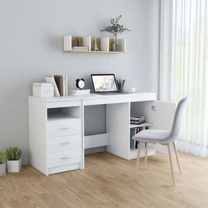 vidaXL デスク ホワイト 140x50x76 cm エンジニアリングウッド家具 オフィス家具 デスク(代引不可)