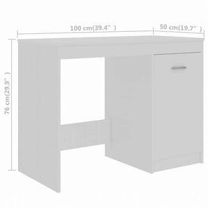 vidaXL デスク ホワイト 140x50x76 cm エンジニアリングウッド家具 オフィス家具 デスク(代引不可)