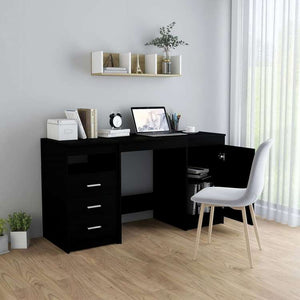 vidaXL デスク ブラック 140x50x76cm エンジニアリングウッド家具 オフィス家具 デスク(代引不可)