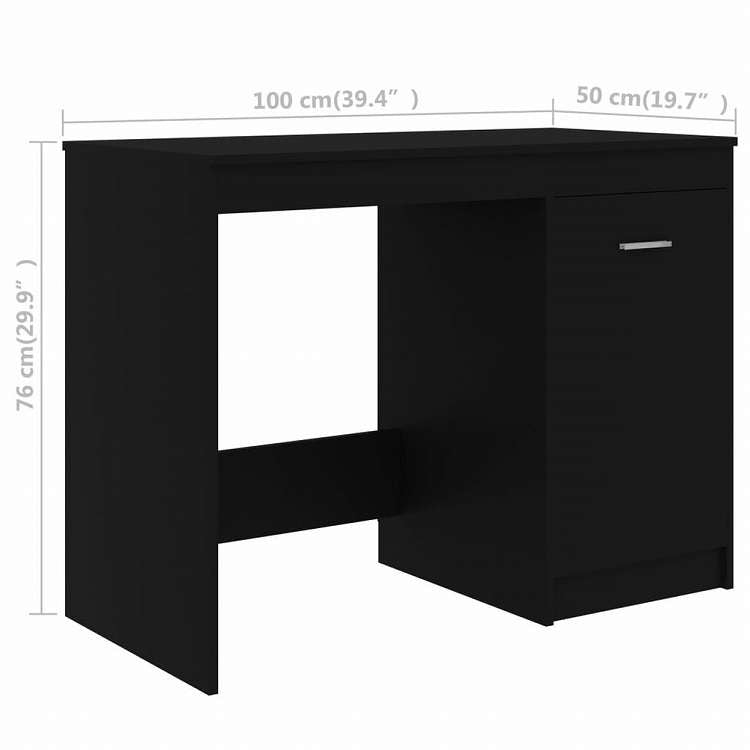 vidaXL デスク ブラック 140x50x76cm エンジニアリングウッド家具 オフィス家具 デスク(代引不可)