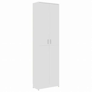 vidaXL 洋服ダンス 玄関 ホワイト 55x25x189cm エンジニアリングウッド家具 キャビネット&収納 戸棚・ワードローブ(代引不可)